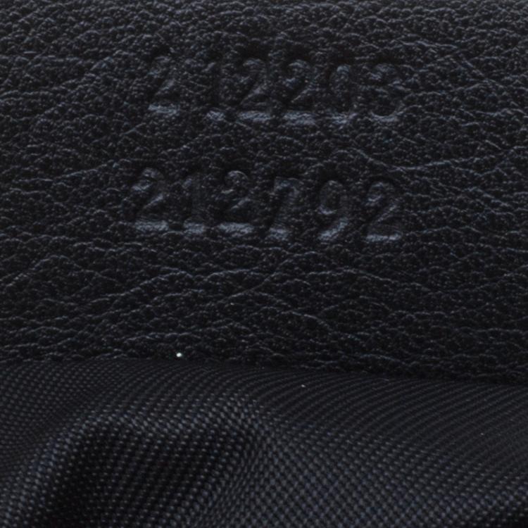 Pre Owned Gucci Black GG Canvas Interlocking G Wristlet Pouch