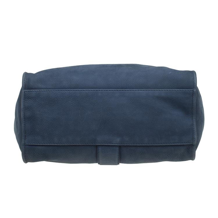 مملوكة مسبقًا Gucci Blue Soft Leather Stirrup Top Handle Bag