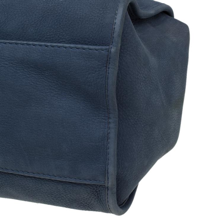 مملوكة مسبقًا Gucci Blue Soft Leather Stirrup Top Handle Bag