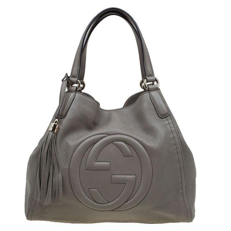 Gucci Soho Beige Leather Small Women's Tote Bag 607722 CAO0G 2754 607722CAO0G2754