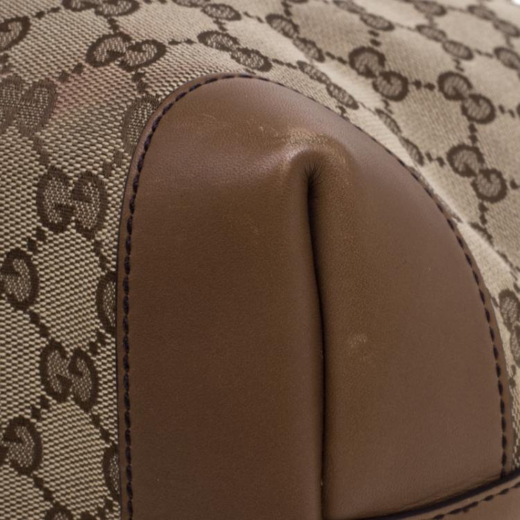 Pre Owned Gucci Beige/Brown GG Canvas Medium Craft Tote