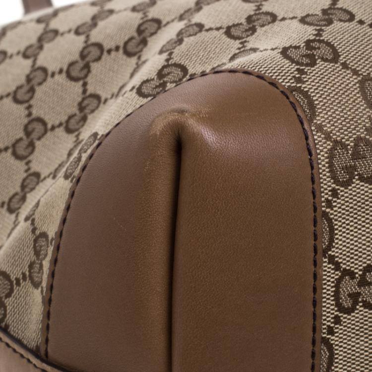 Pre Owned Gucci Beige/Brown GG Canvas Medium Craft Tote