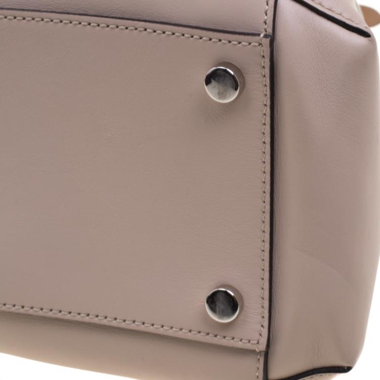 Pre Owned Gucci Beige Leather and Python Lady Bamboo Top Handle Bag