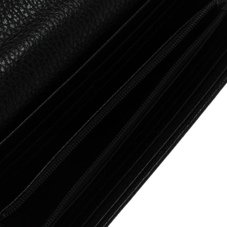 Gucci Black Pebbled Leather Continental Wallet Gucci | TLC