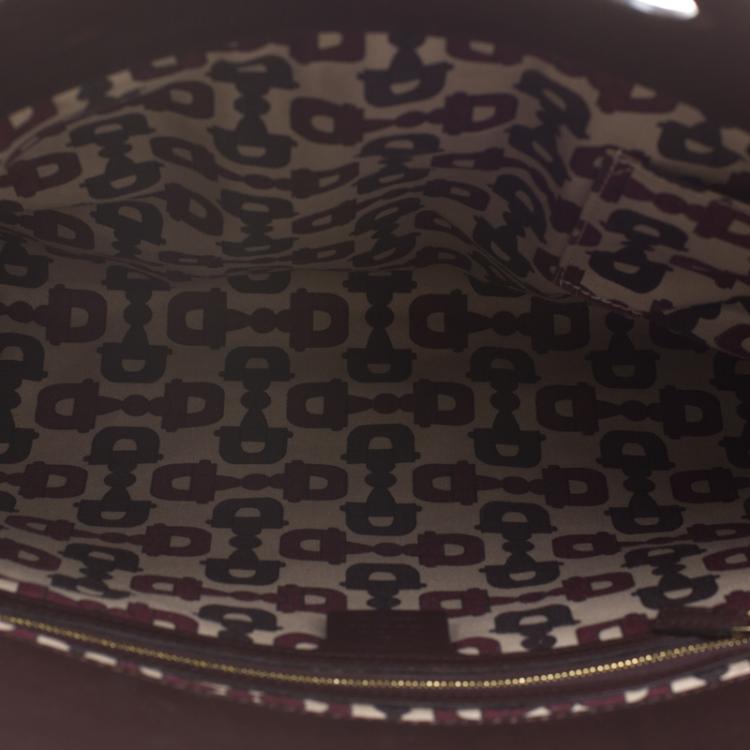 Pre Owned Gucci Mahogany Brown Guccissima Leather Medium Punch Tote