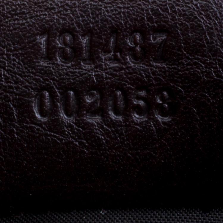 Pre Owned Gucci Beige/Brown GG Crystal Canvas Medium Duchessa Boston Bag 