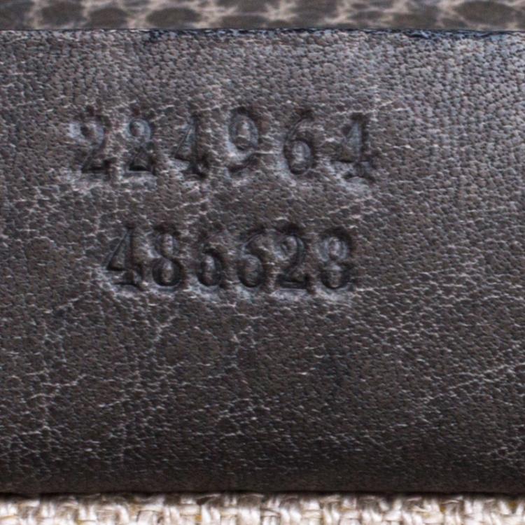 Pre Owned Gucci Pale Green Leather Tassel New Bamboo Top Handle Bag