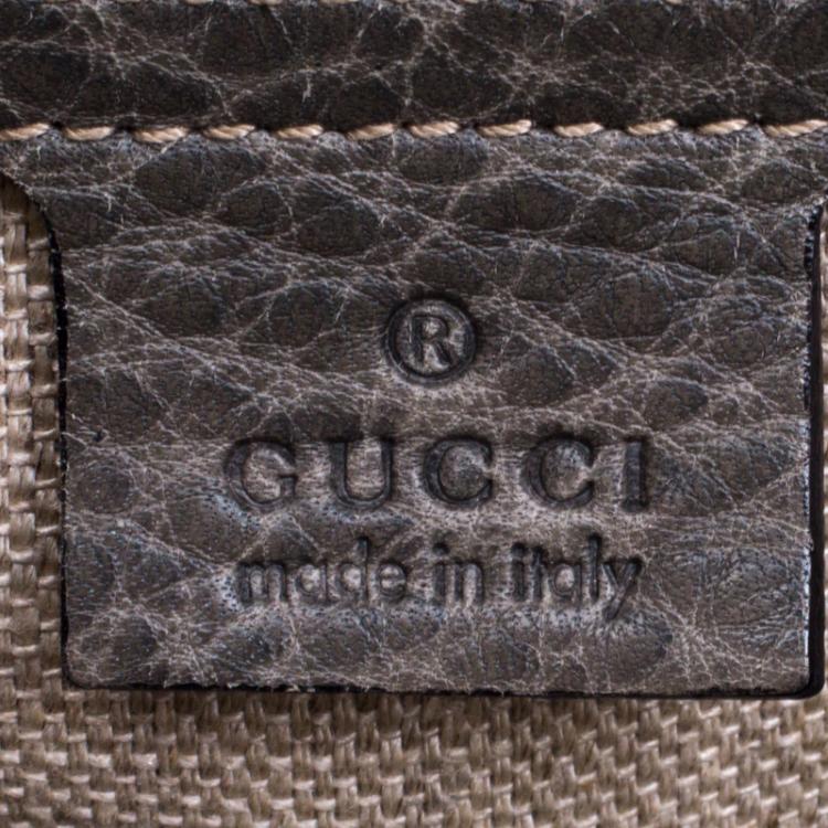 Pre Owned Gucci Pale Green Leather Tassel New Bamboo Top Handle Bag