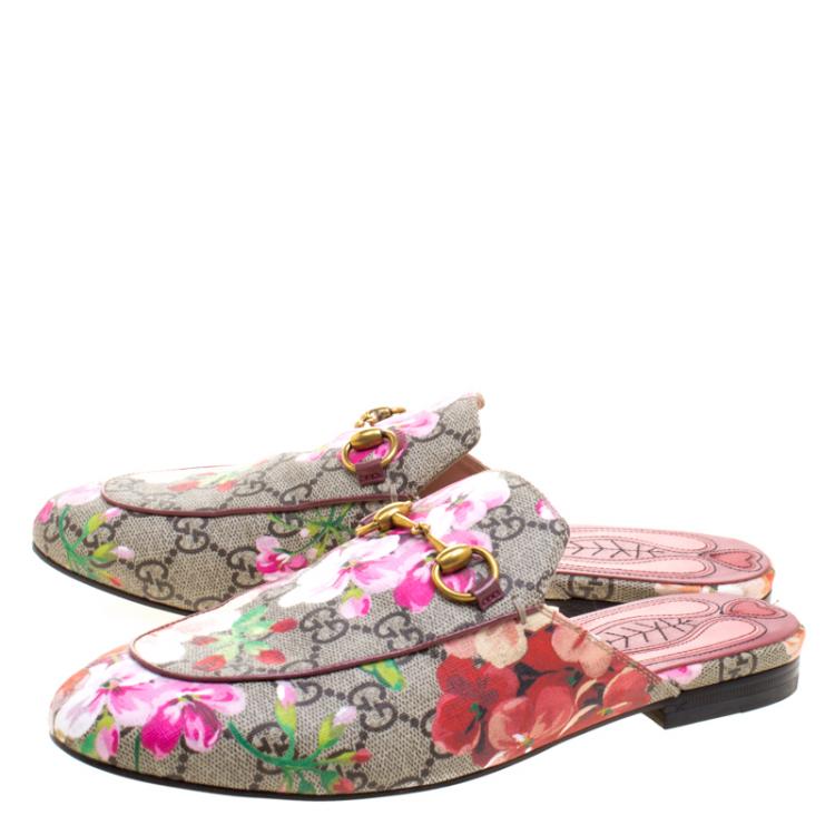 gucci princetown loafer in tian garden print