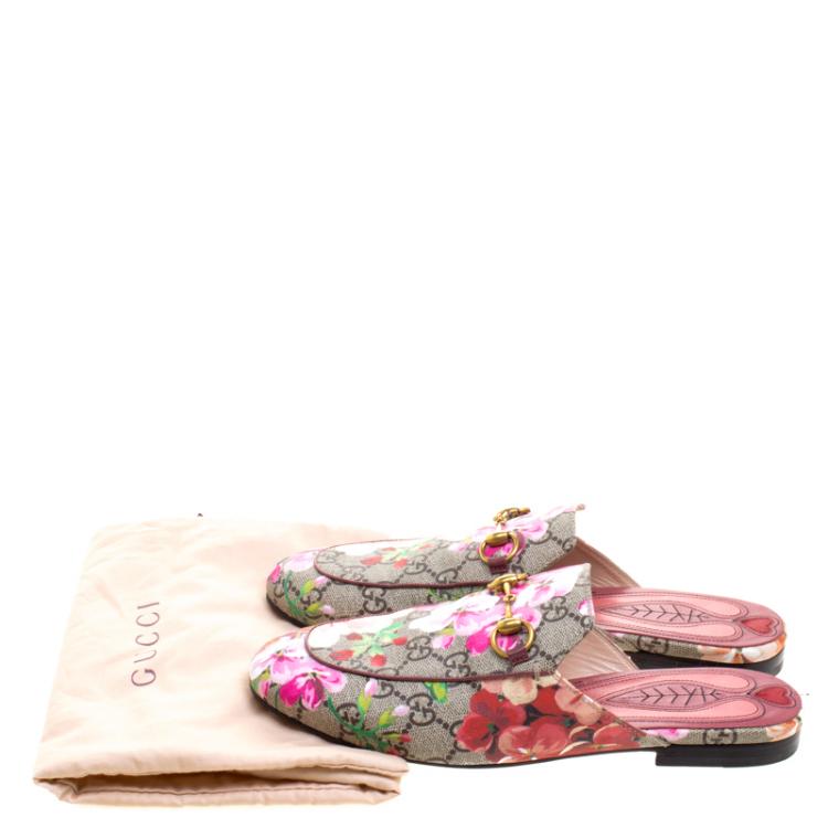 gucci princetown loafer in tian garden print