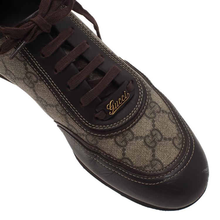 Pre Owned Gucci Beige Guccissima Canvas and Leather Sneakers Size 39 