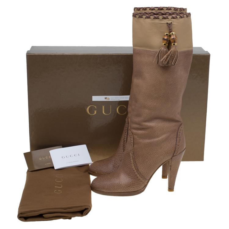 gucci tall leather boots