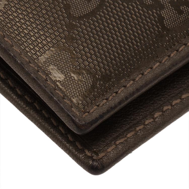 Pre Owned Gucci Metallic Brown Guccissima Leather Organizer 