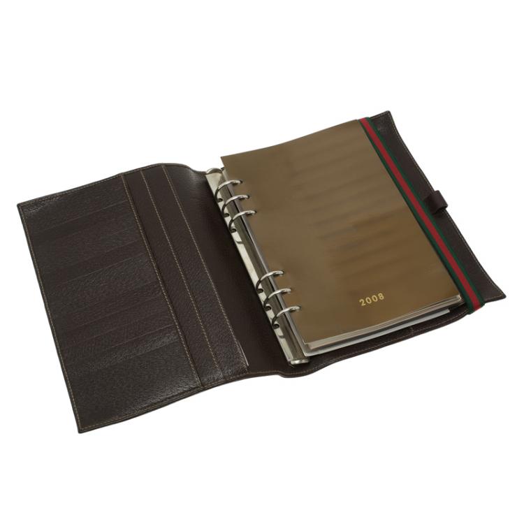 Pre Owned Gucci Beige Guccissima Canvas and Leather Agenda
