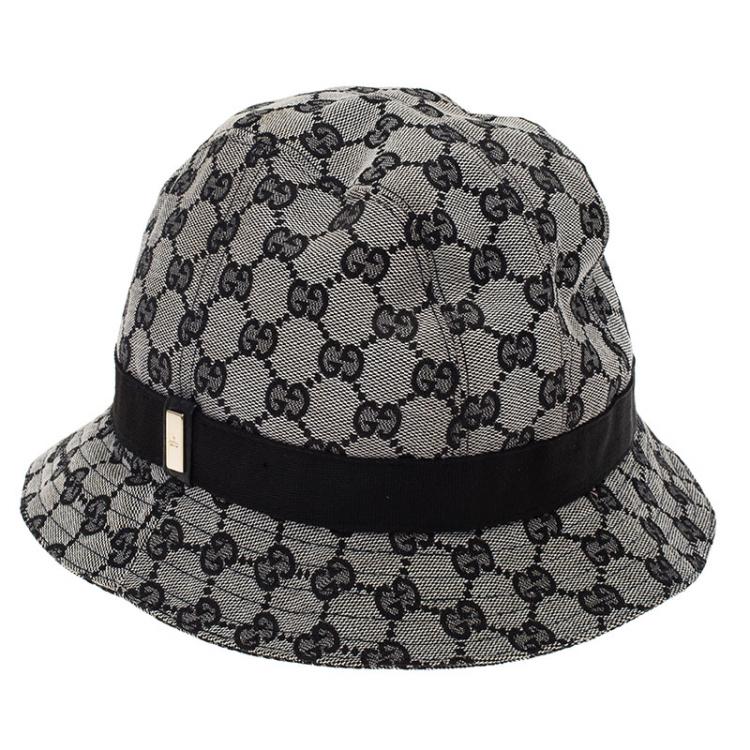 Gucci Grey GG Monogram Bucket Hat Size M Gucci | TLC