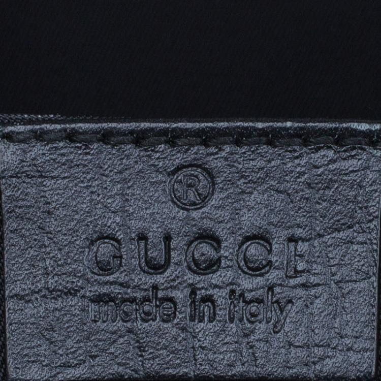 Pre Owned Gucci Dark Grey GG Supreme Canvas Portfolio