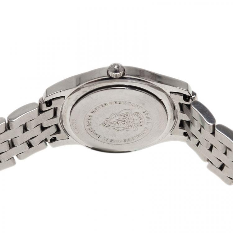 Pre Owned Gucci Black Stainless Steel 5500L Women's Wristwatch 28MM