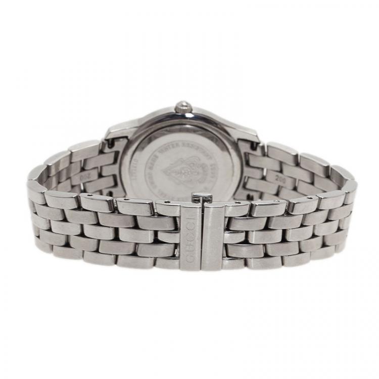 Pre Owned Gucci Silver Stainless Steel 5500L Women's Wristwatch 24MM