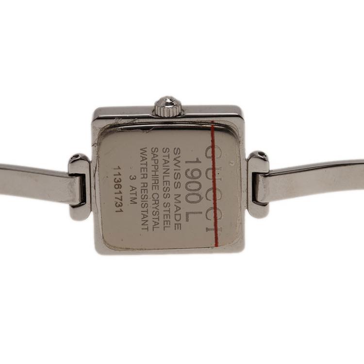 Pre Owned Gucci Black Stainless Steel 1900L Women's Wristwatch 20MM