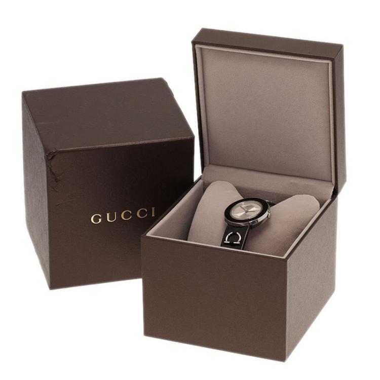 Pre Owned Gucci Silver Stainless Steel U-Play 129.4 Women's Wristwatch 35MM