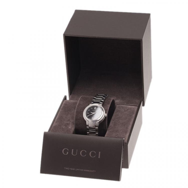 Pre Owned Gucci Black Stainless Steel 8900L Women's Wristwatch 26MM