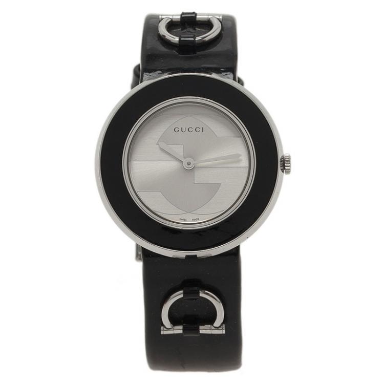 Pre Owned Gucci Silver Stainless Steel U-Play Women's Wristwatch 35MM