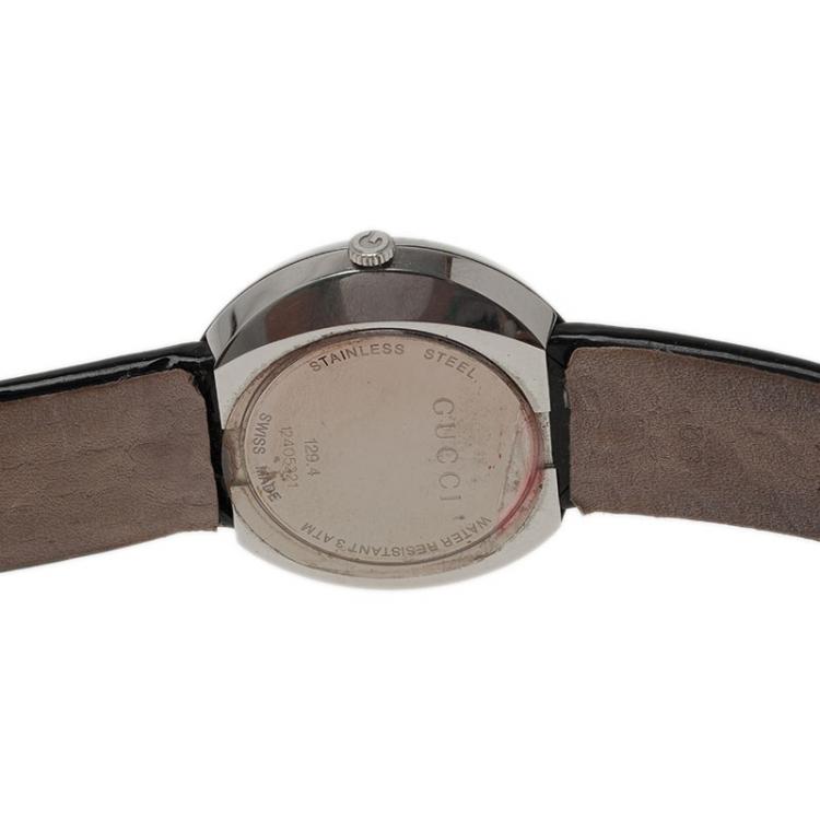 Pre Owned Gucci Silver Stainless Steel U-Play Women's Wristwatch 35MM