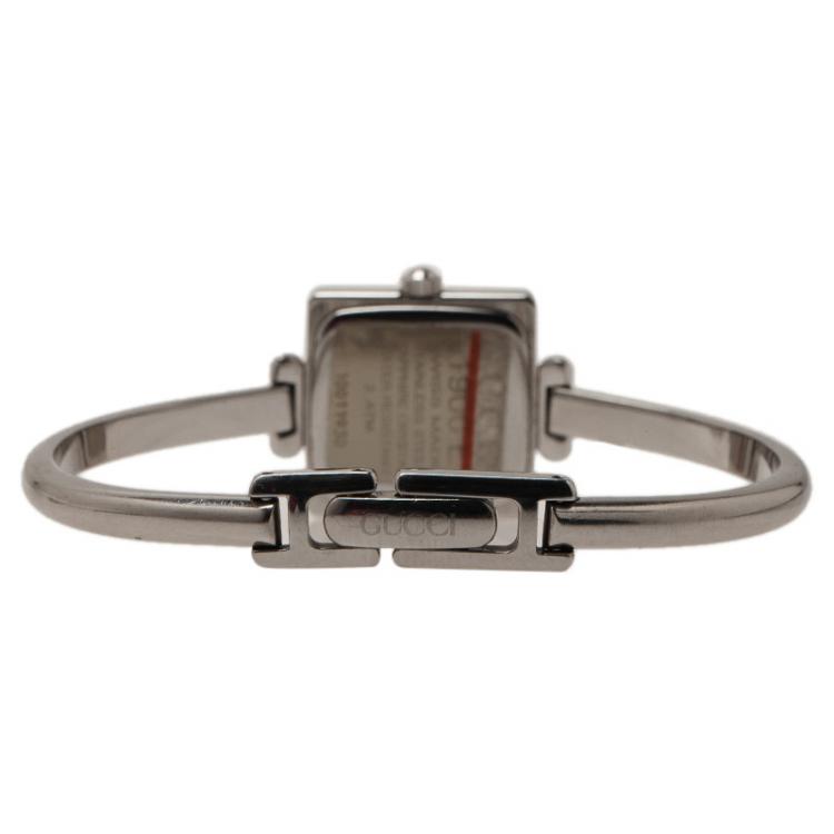 Pre Owned Gucci Black Stainless Steel YA1055 Women's Wristwatch 25MM
