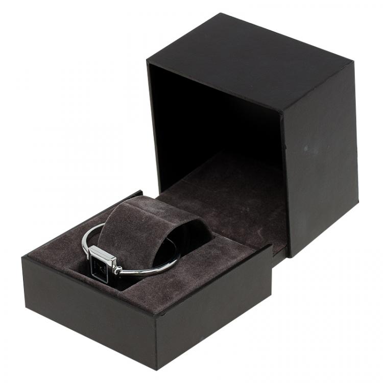 Pre Owned Gucci Black Stainless Steel YA1055 Women's Wristwatch 25MM