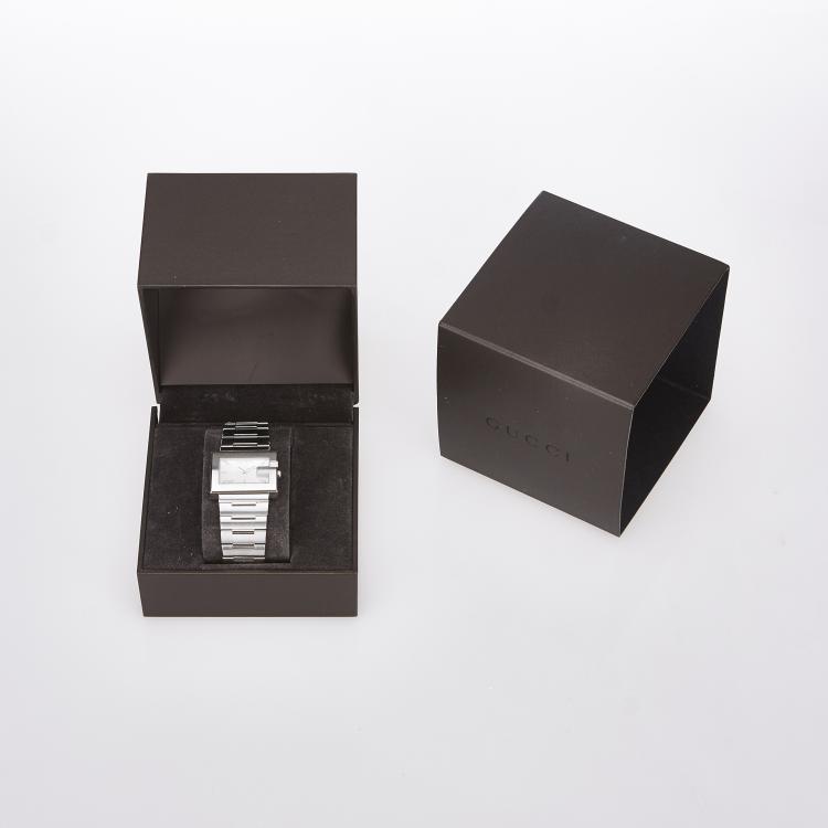 Pre Owned Gucci White Mother of Pearl Stainless Steel G Series Women's Wristwatch 30MM