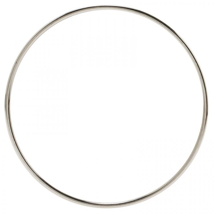 Pre Owned Hermès Wide Printed Black Enamel Palladium Plated Bracelet