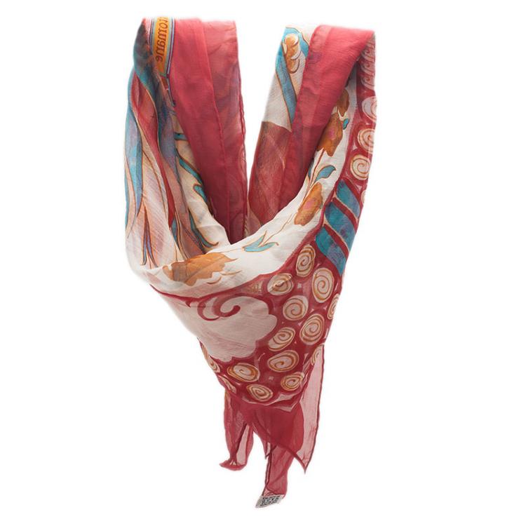Pre Owned Hermes Pink Ceramique Ottomane Silk Square Scarf