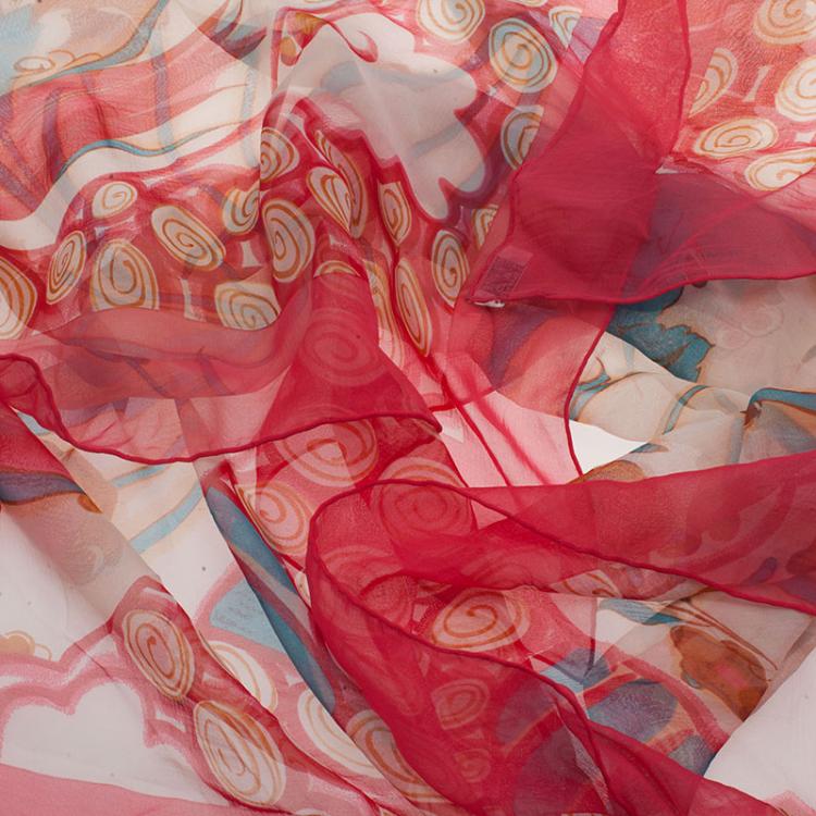 Pre Owned Hermes Pink Ceramique Ottomane Silk Square Scarf