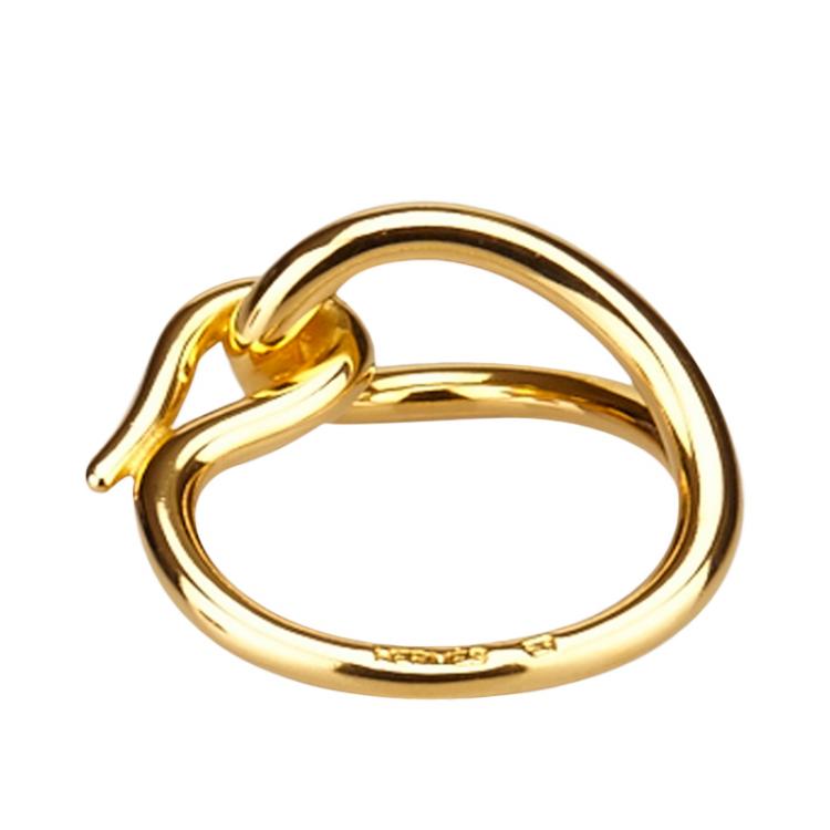 Pre Owned Hermes Gold Tone Jumbo Hook Scarf Ring