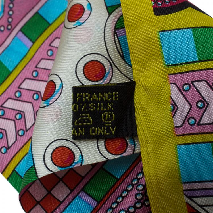 Pre Owned Hermes Multicolor Silk Twilly Bandeau