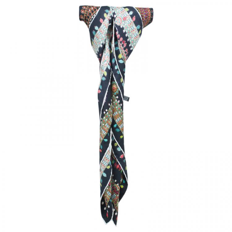 Pre Owned Hermes Multicolor Parures des Maharajas Silk Square Scarf