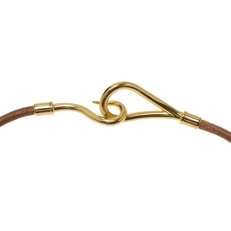 Pre Owned Hermès Pegasus Gold Plated Cadena Pendant Necklace