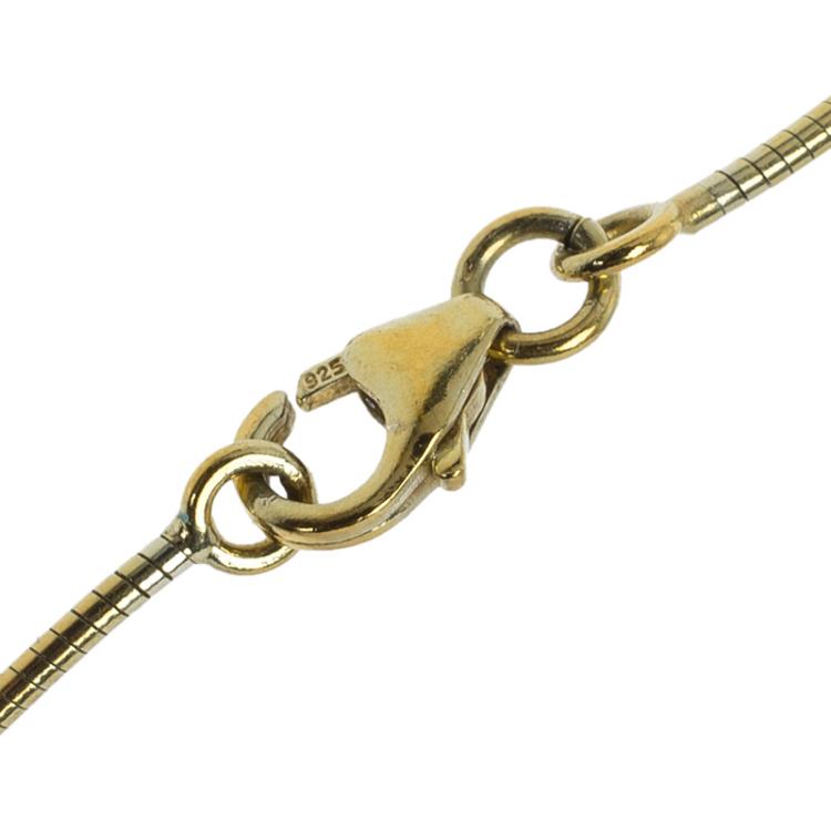 Pre Owned Hermes Cage d'H Enamel Gold Plated Pendant Necklace 