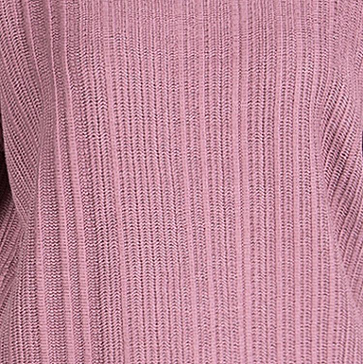 Pre Owned Hermes Pink Chunky Cotton Knit Top M