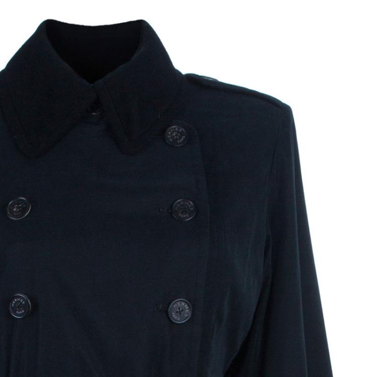 Pre Owned Hermes Classic Long Overcoat S
