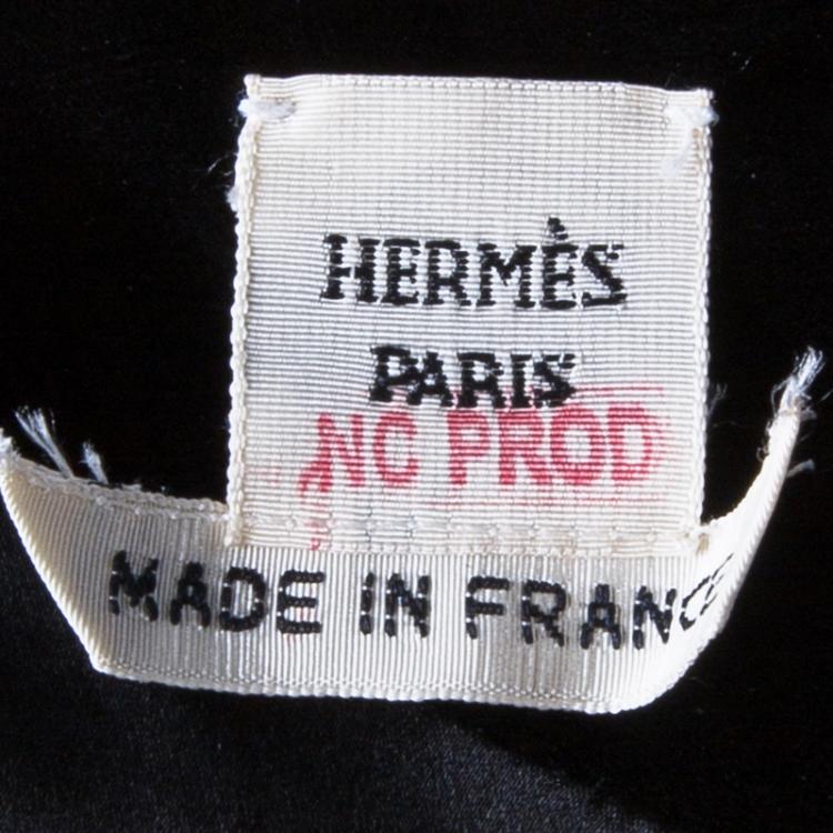 Pre Owned Hermes Black Velvet Halter Back Gown M