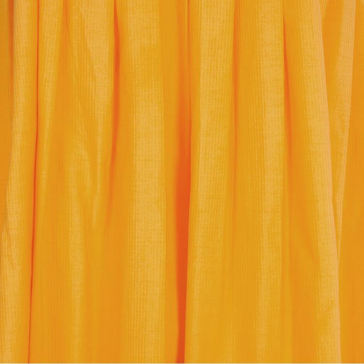 Pre Owned Hermes Orange Pleated Cotton Sleeveless Maxi Dress S