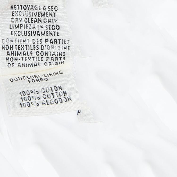 Pre Owned Hermes White Cotton-Linen Belted Dress S