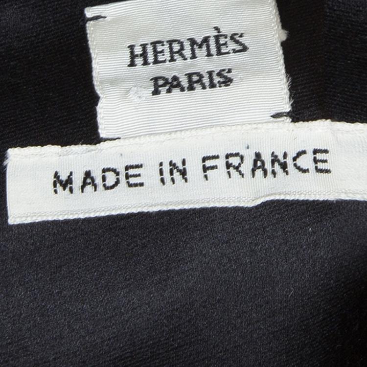 Pre Owned Hermes Black Silk Fitted Sleeveless Dress S