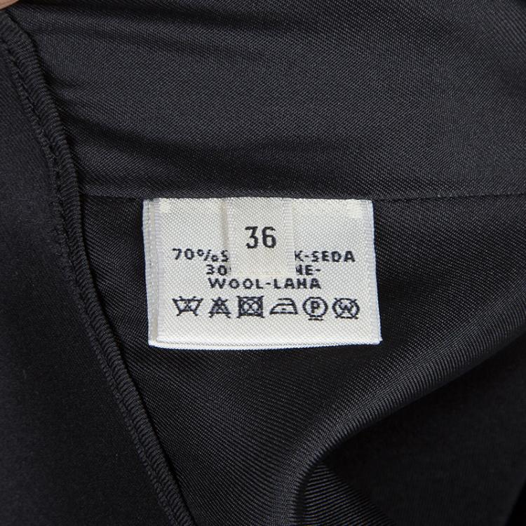 Pre Owned Hermes Black Silk Fitted Sleeveless Dress S