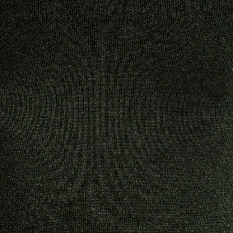 Pre Owned Hermes Olive Green Cashmere Sleeveless Sweater Vest S