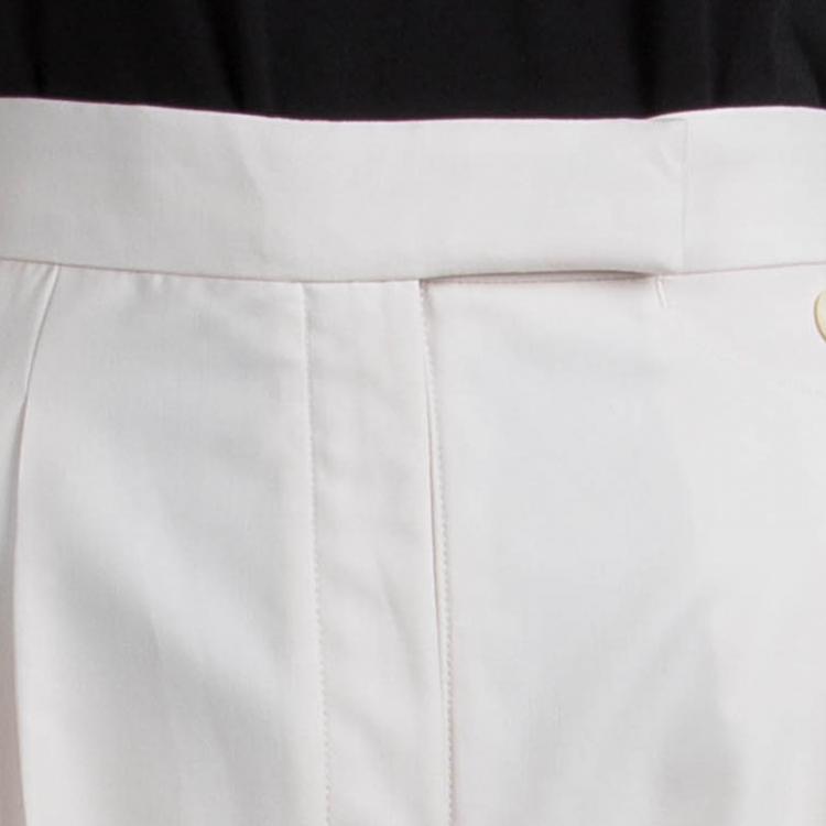 Pre Owned Hermes Cream Wool Palazzo Pants M