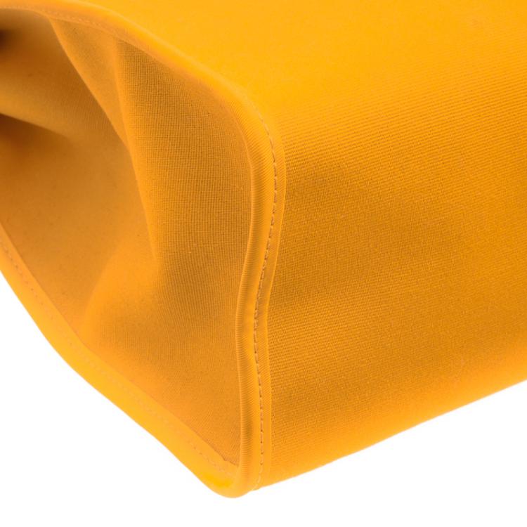 Pre Owned Hermes Jaune Dor Yellow Canvas and Leather Herbag Zip 31 Bag