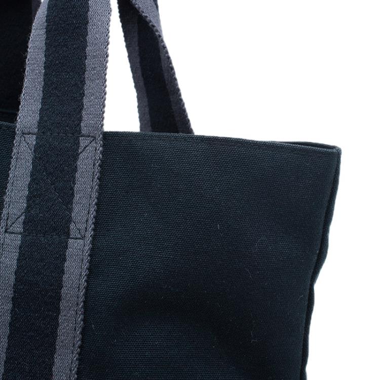 Pre Owned Hermes Black Canvas Fourre-Tout Shopping Bag Tote