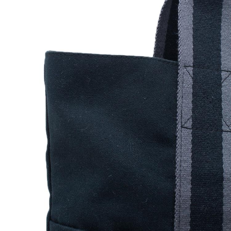 Pre Owned Hermes Black Canvas Fourre-Tout Shopping Bag Tote